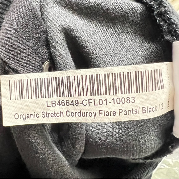 New Quince Organic Stretch Corduroy Flare Pants Black - Picture 7 of 7